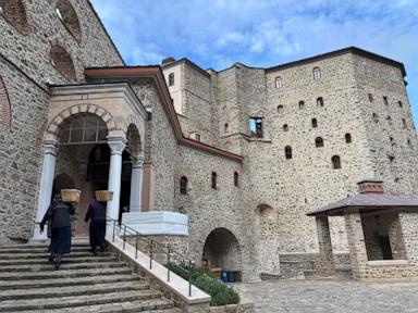 Earthquakes damage centuries-old monasteries in a secluded religious community in Greece