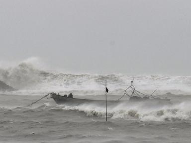 A severe tropical storm heads for southern China