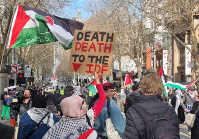 Pro-Palestine protesters march against genocide, antisemitism while US welcomes war criminal Netanyahu