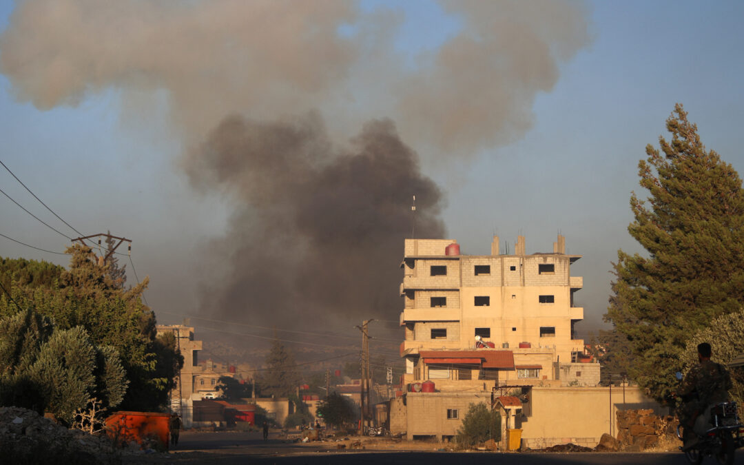 Israeli forces bomb Syrian military after sectarian fighting