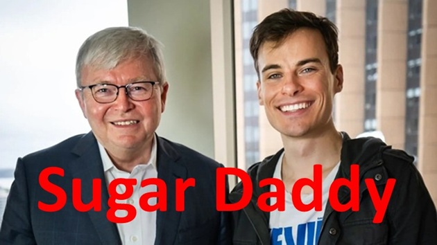 Sugar Daddy Kevin Rudd running a Labor Party smear unit with his sugar baby Friendlyjordies