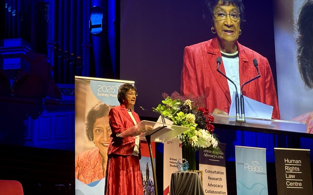 Sydney Peace Prize: Judge Navi Pillay calls out government impunity