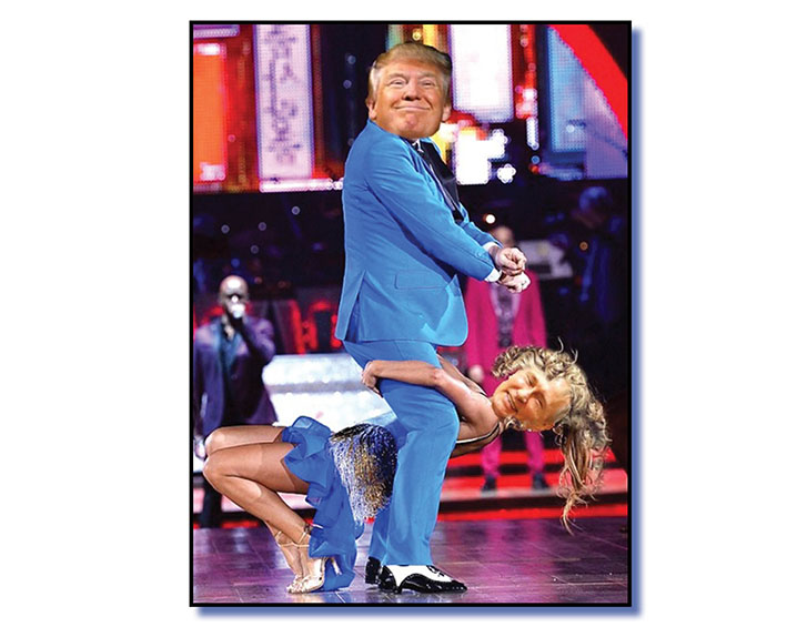 President prances for peace