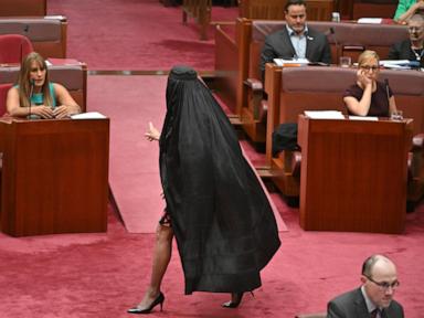 Australian Sen. Pauline Hanson suspended from Parliament for wearing burqa in protest