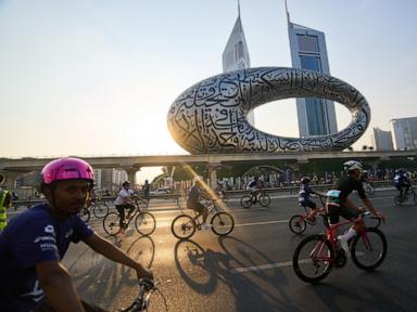Thousands of bicycles take over Dubai’s busiest highway as part of fitness challenge