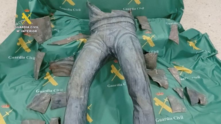 Missing statue of golf legend Ballesteros found chopped in pieces in Spain