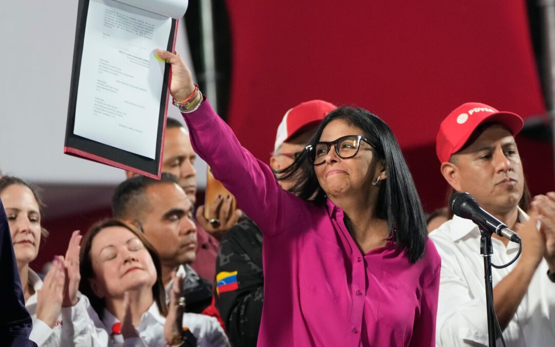 Venezuela’s Rodriguez signs oil reform law while the US eases sanctions