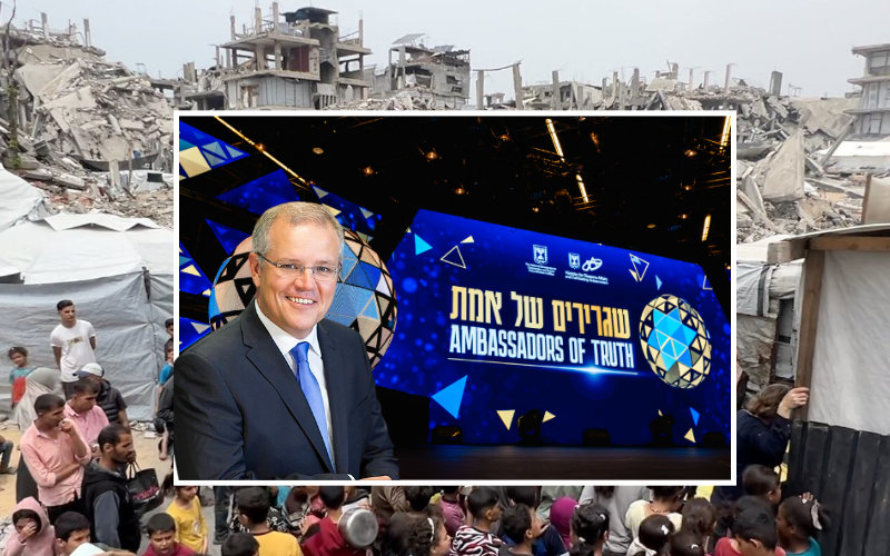 “Ambassadors of Truth”: Scott Morrison to speak in Israel as Gazans keep dying