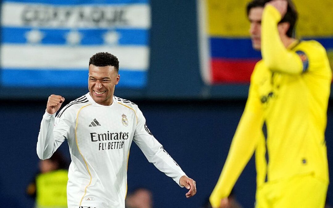 Mbappe’s brace at Villarreal sends Real Madrid to top of La Liga