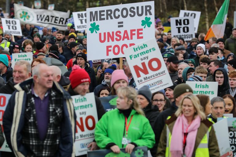 Thousands of Irish farmers protest EU’s Mercosur trade deal