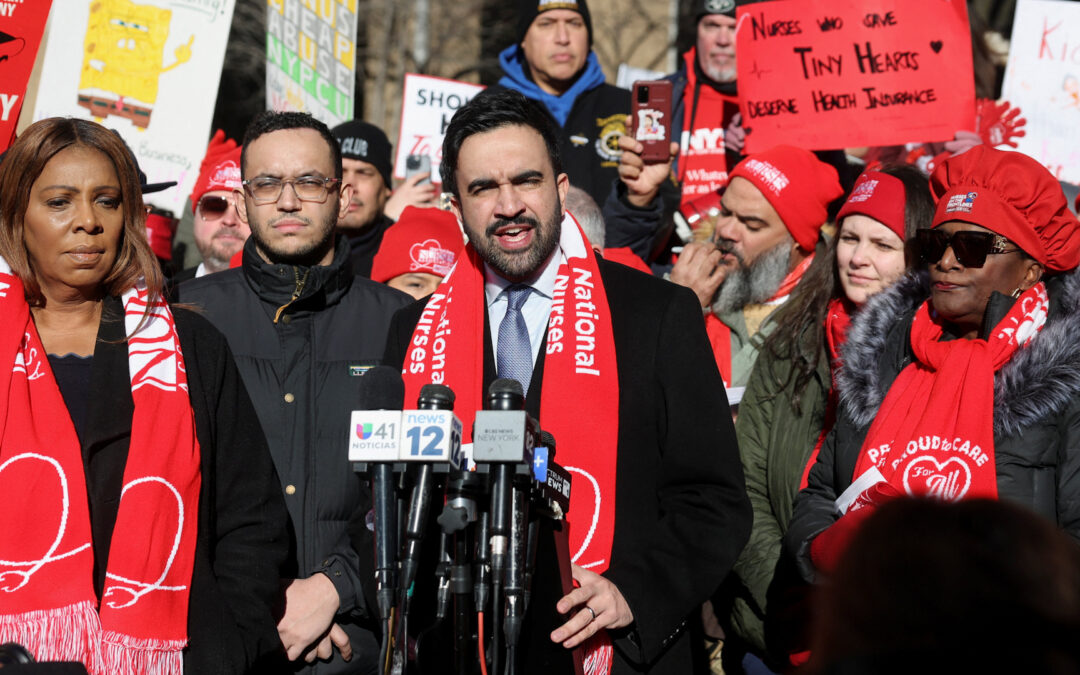 Mamdani backs striking NYC nurses, denounces hospital bosses’ pay