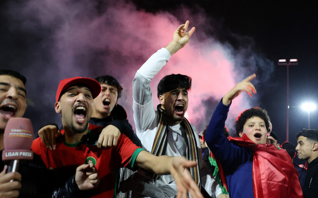 Fans celebrate as AFCON hosts Morocco reach final