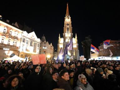 Thousands rally in Serbia as students vow to lead on fight against corruption