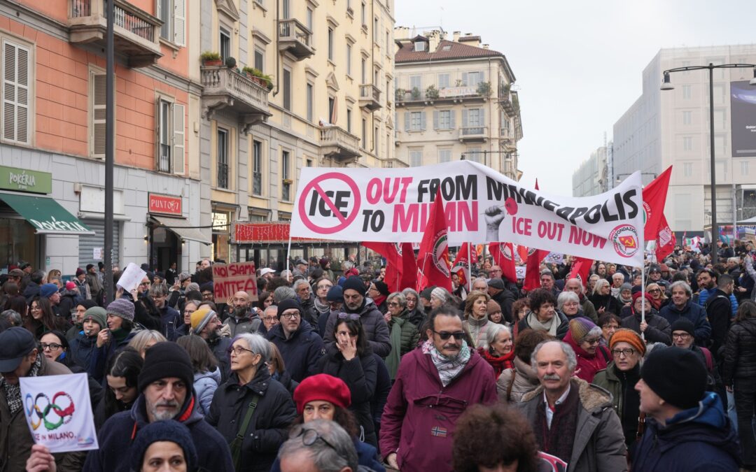 Milan protests decry ‘creeping fascism’ of ICE role at Winter Olympics