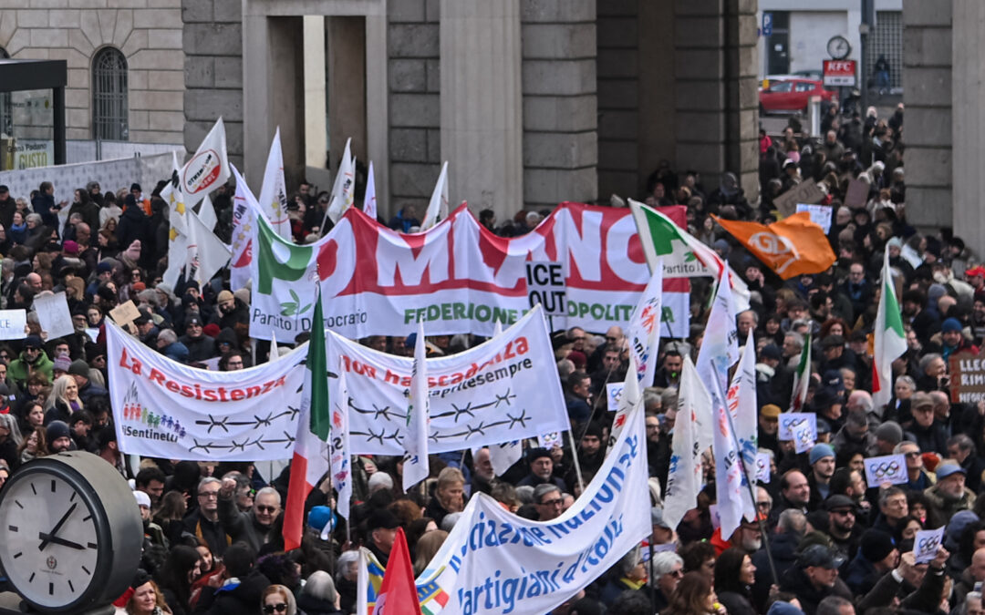 ‘No ICE in Italy’: Hundreds protest Winter Olympic deployment