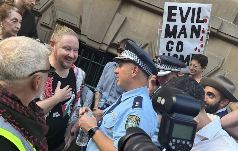 Peter Lalor, pepper-sprayed, debunks the Herzog propaganda