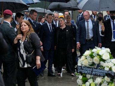 Israel’s president visits Sydney’s Bondi Beach massacre site and meets victims’ families