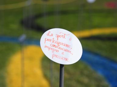 Olympic art project in a Milan park invites the public to ‘reflect’ on the Games’ spirit