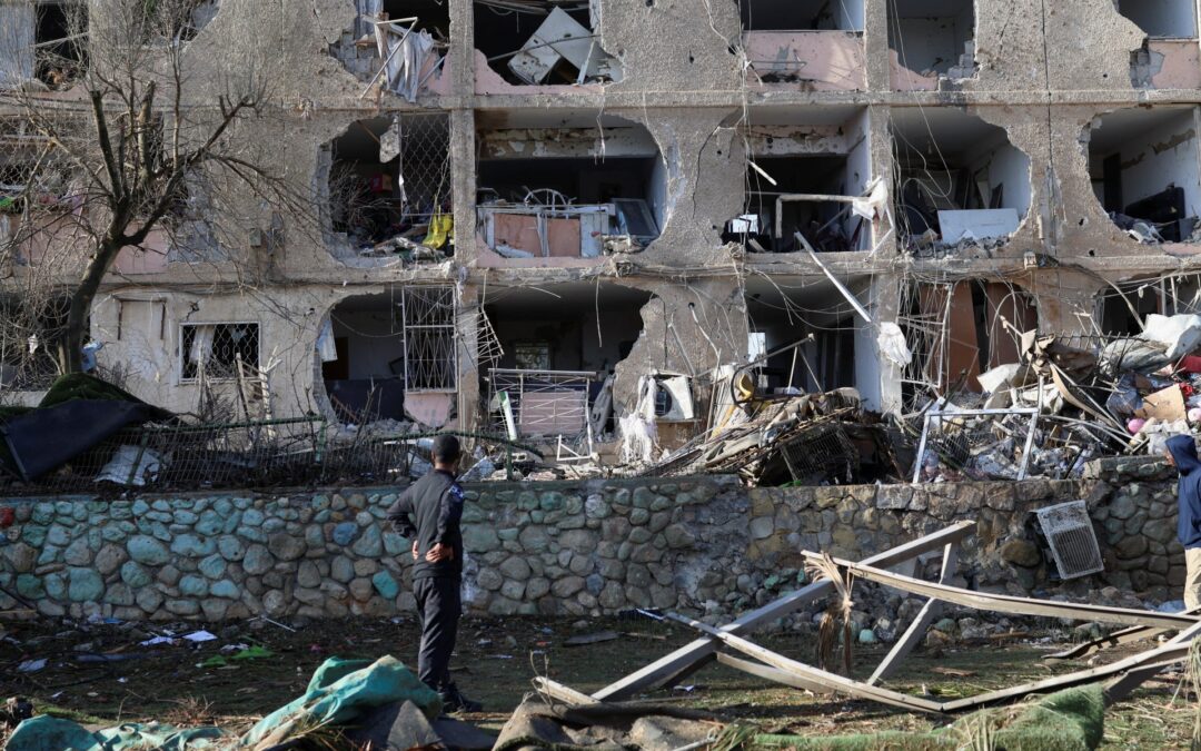 Aftermath of Iranian missile strikes near Israel’s nuclear facility