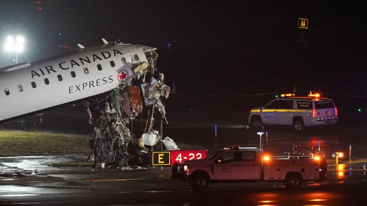 ‘Stop, stop, stop’: Moment Air Canada plane crashes into truck
