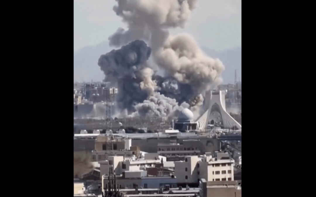 Video shows explosions near Tehran’s Azadi Tower