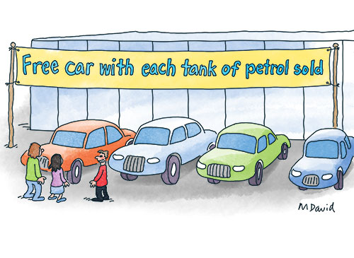 CARTOONS: Mark David is filling up with gas