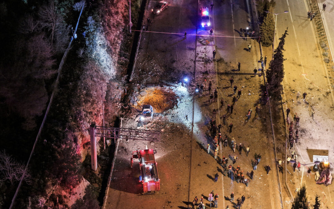 Iranian ballistic missile strike on West Jerusalem