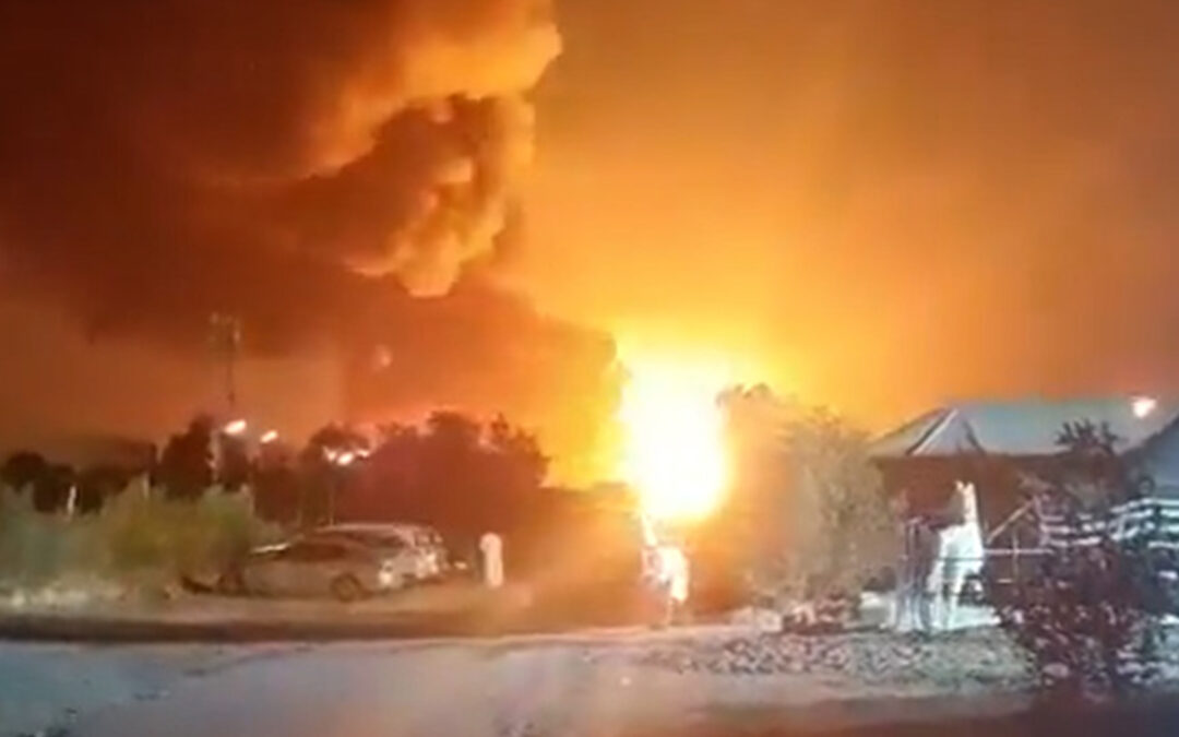 Video shows projectile exploding near Ali al-Salem Air Base in Kuwait