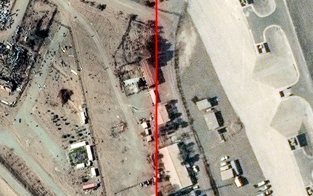 Video: Satellite images reveal damage to several Iranian military bases