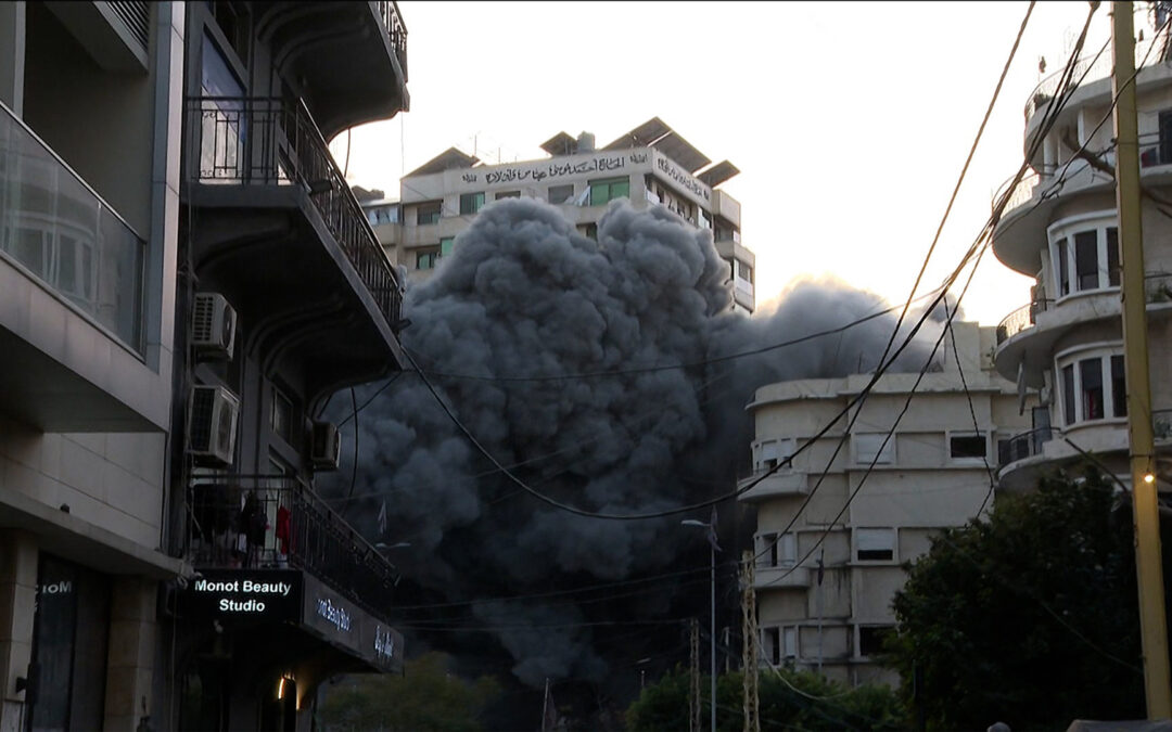 Israel launches air attack on Beirut during live Al Jazeera broadcast