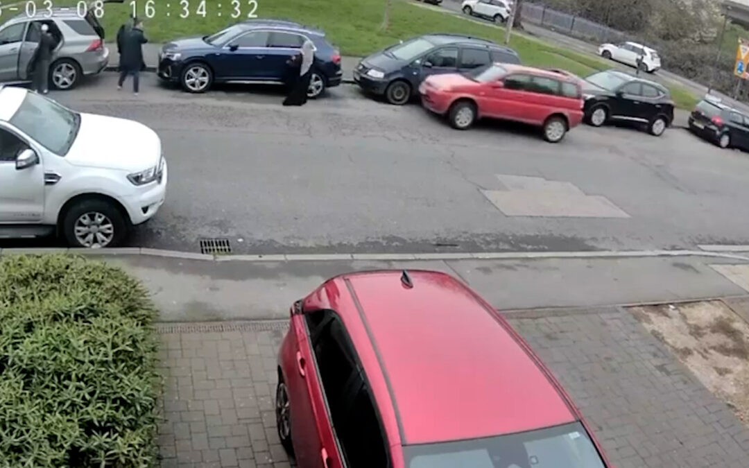 Moment car slams into Muslim woman in broad daylight