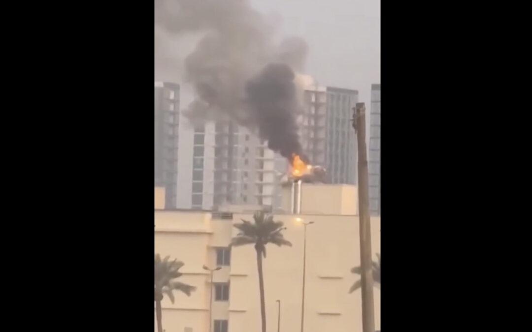 Fire and damage after strike on US embassy compound in Baghdad