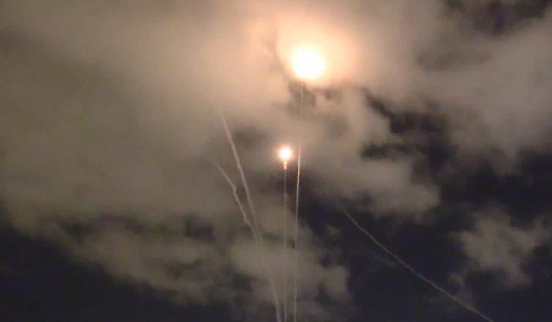 Iranian missiles over Tel Aviv prompt sirens, interceptor launches