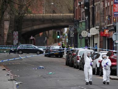 UK police arrest a man after a car hits pedestrians in the English city of Derby, injuring 7