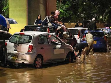 Motorists stranded and military deployed after heavy rains pound Kenyan capital