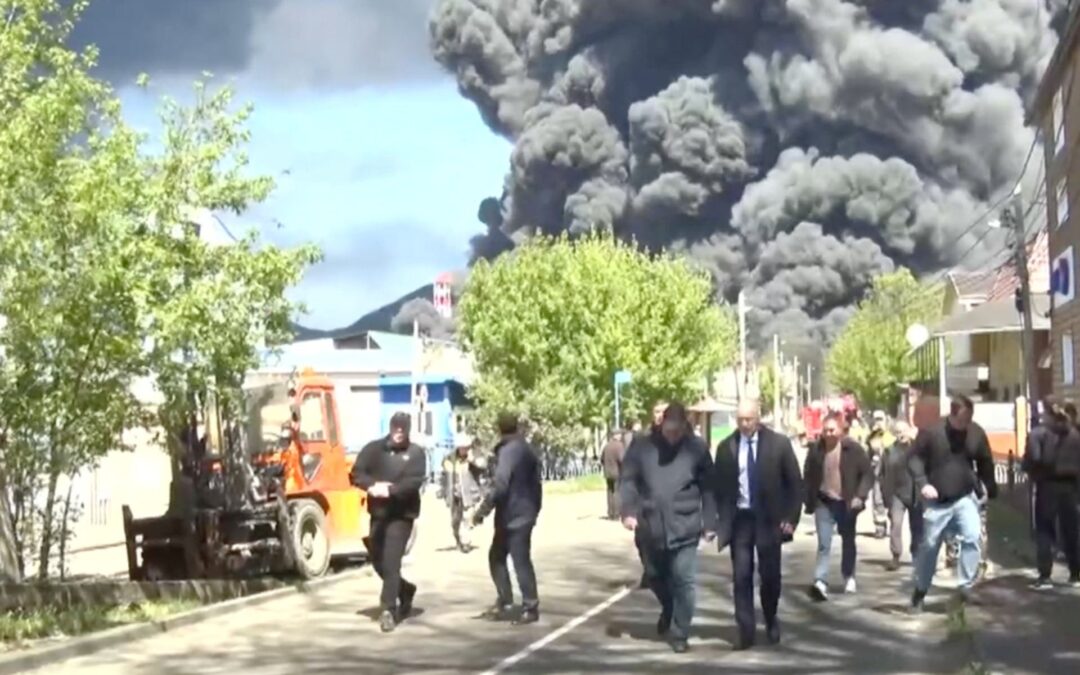 Environmental disaster fears grip Russia as Ukraine targets oil refineries