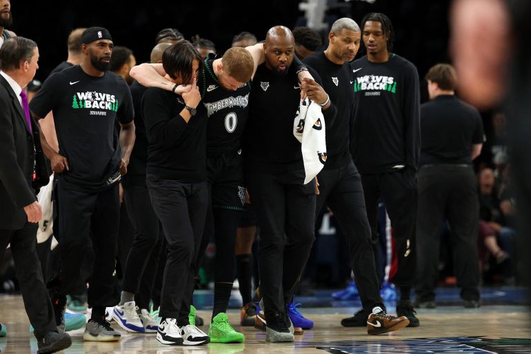 Anthony Edwards injures knee in Timberwolves’ Game 4 win against Nuggets