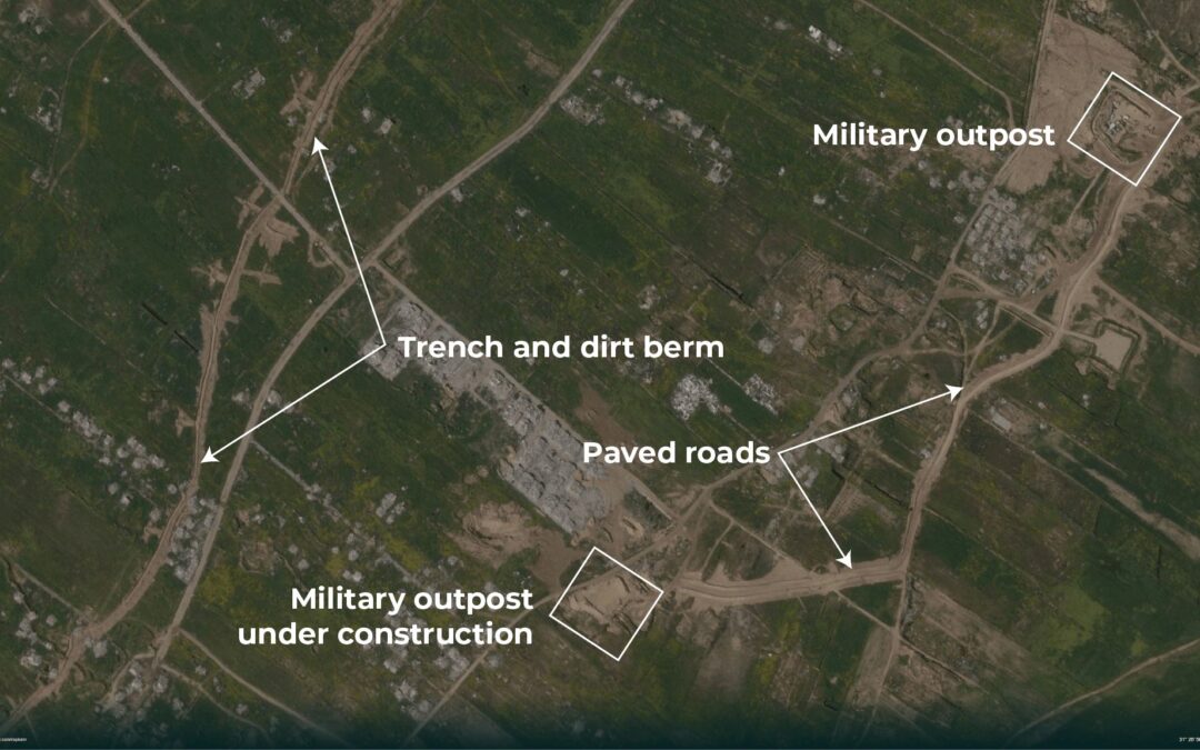 Satellite images reveal Israel expanding Gaza military sites