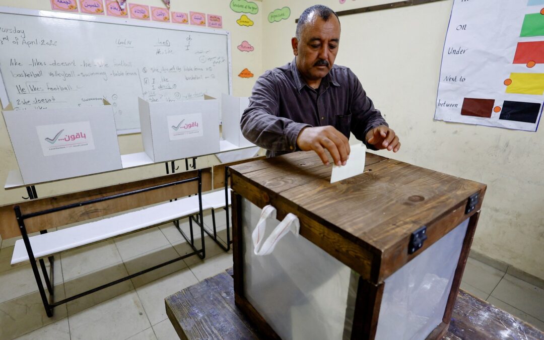Palestinians cast their ballots as Gaza holds first election in 21 years