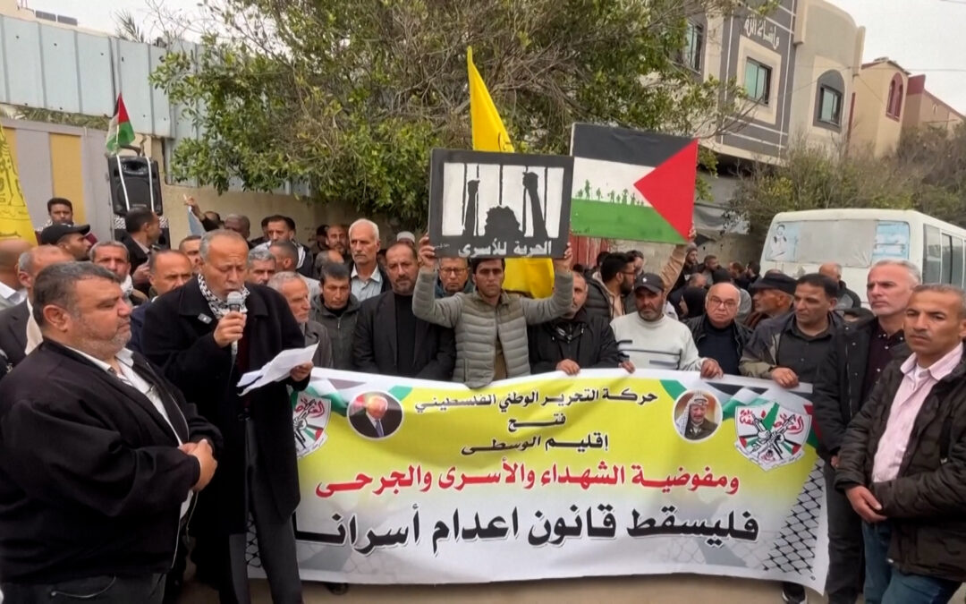 Video: Protests in Gaza against Israel’s Palestinian death penalty law