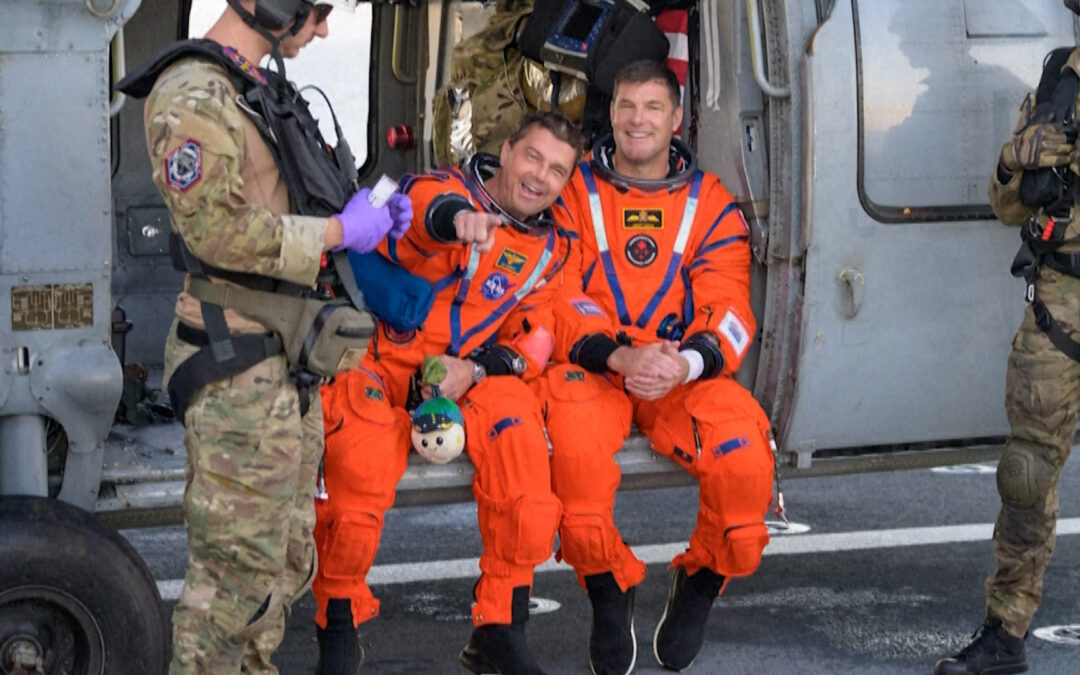 Artemis II crew seen on recovery ship after moon mission return