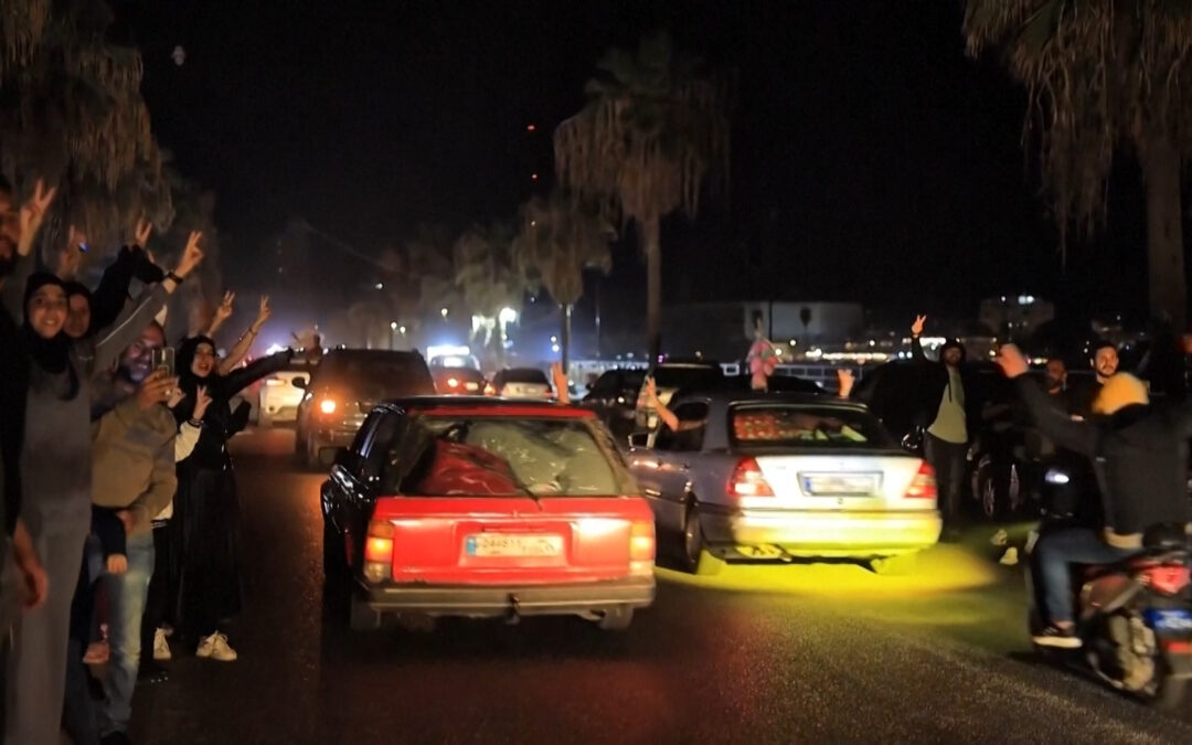 Celebrations on the road as people begin returning to southern Lebanon
