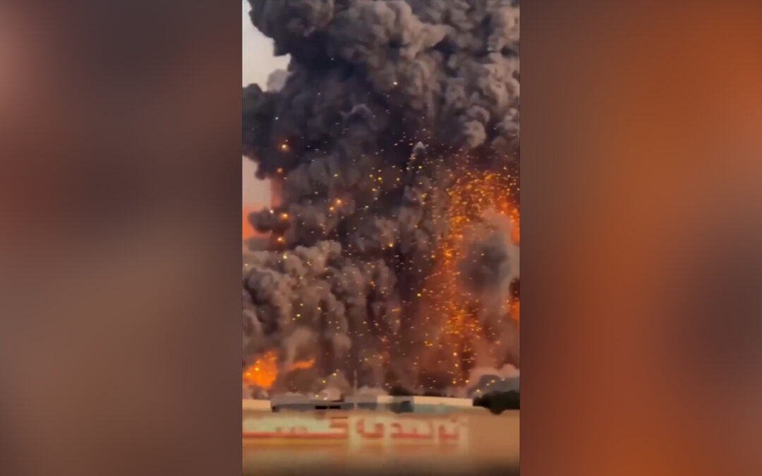 Smoke and embers seen over Iran’s Isfahan after strike