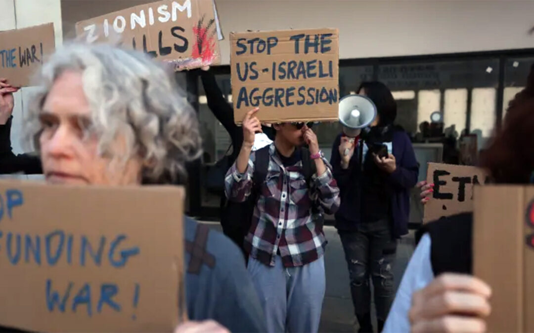 Protesters swarm US embassy in Tel Aviv, demanding end of wars