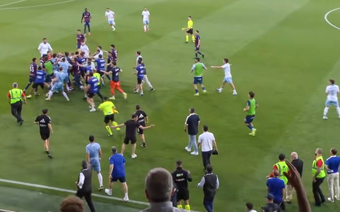 Zaragoza goalkeeper punches player, sparks brawl in La Liga 2 derby match