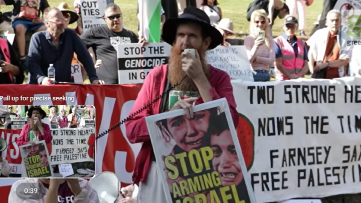 “Just Too Absurd”: Socialist Alliance’s Alex Bainbridge on His Arrest for Using a Political Slogan