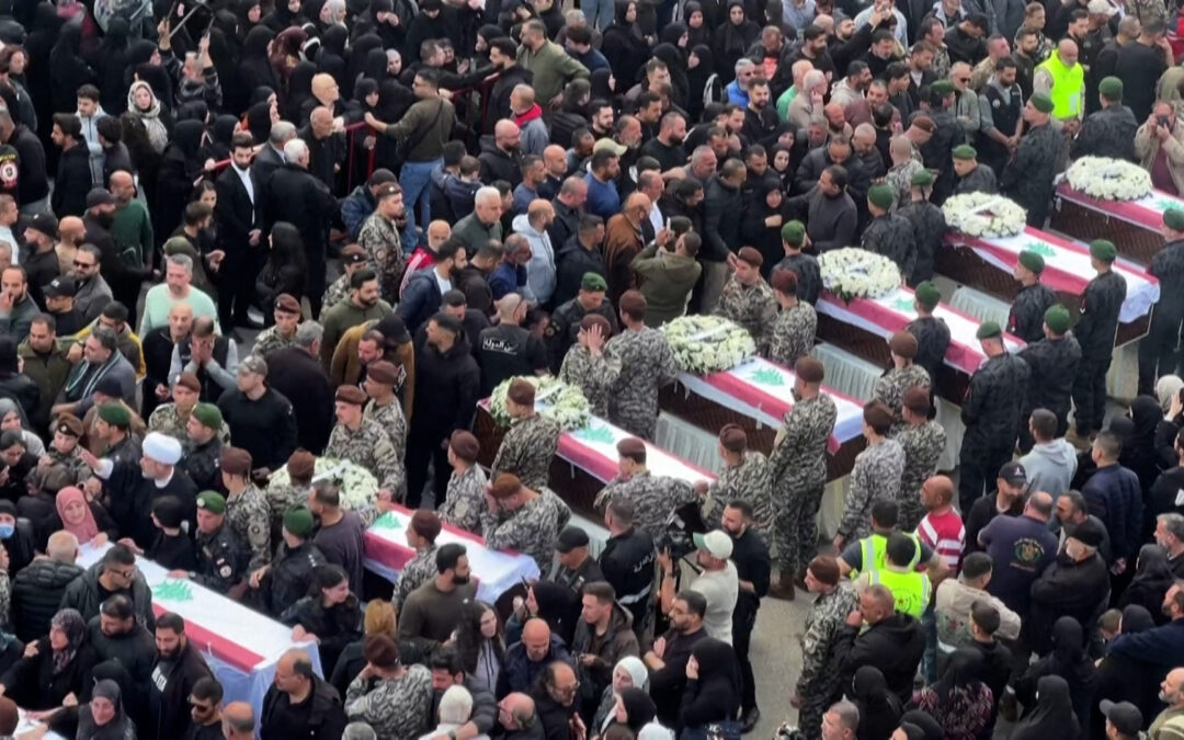Lebanon mourns security forces killed in Israeli strike