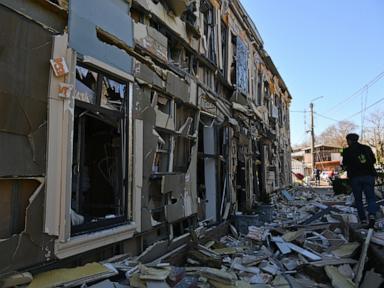 A predawn Russian drone strike hits Ukraine’s Odesa, wounding 14; 2 killed in Russian-held Kherson