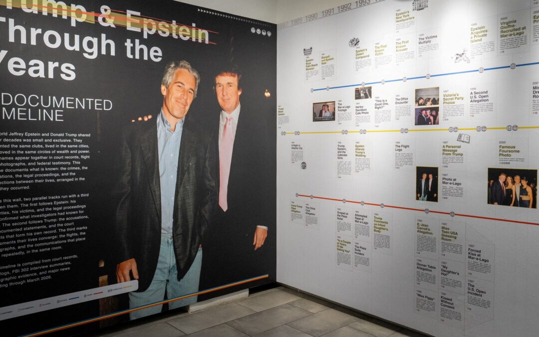 NYC exhibit displays millions of Epstein files to spotlight US corruption