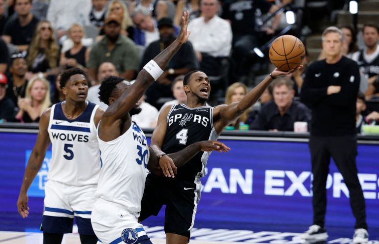 Wembanyama returns, Spurs rout Wolves for 3-2 lead in NBA Playoff series